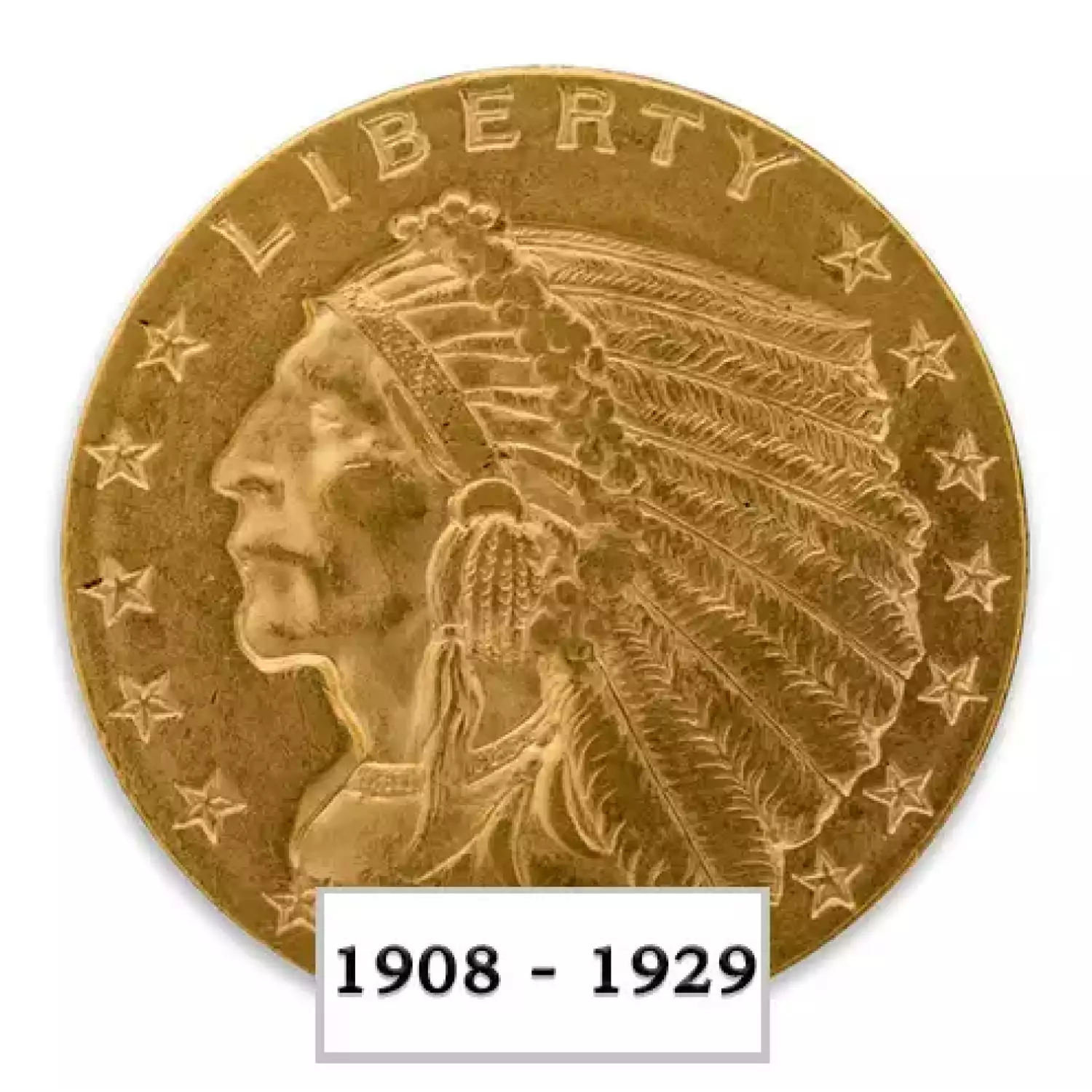 Indian $2.5 (1908 - 1929) - Circ (3)