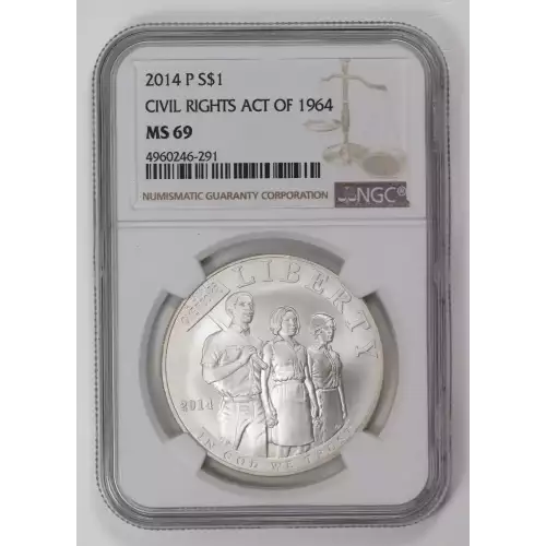 Modern Commemoratives --- Civil Rights Act of 1964 2014 -Silver- 1 Dollar