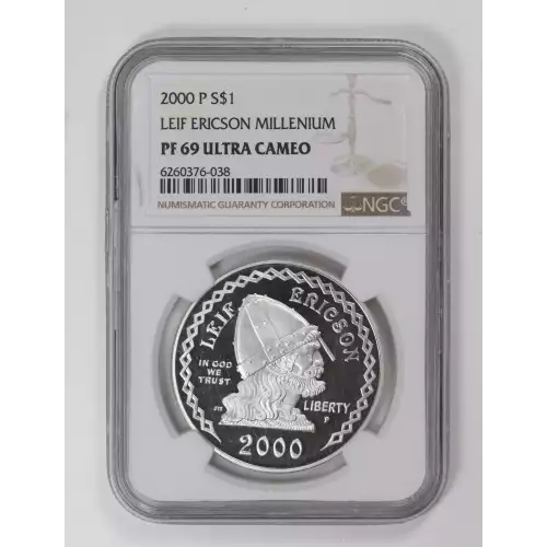 Modern Commemoratives --- Leif Ericson Millennium 2000 -Silver- 1 Dollar