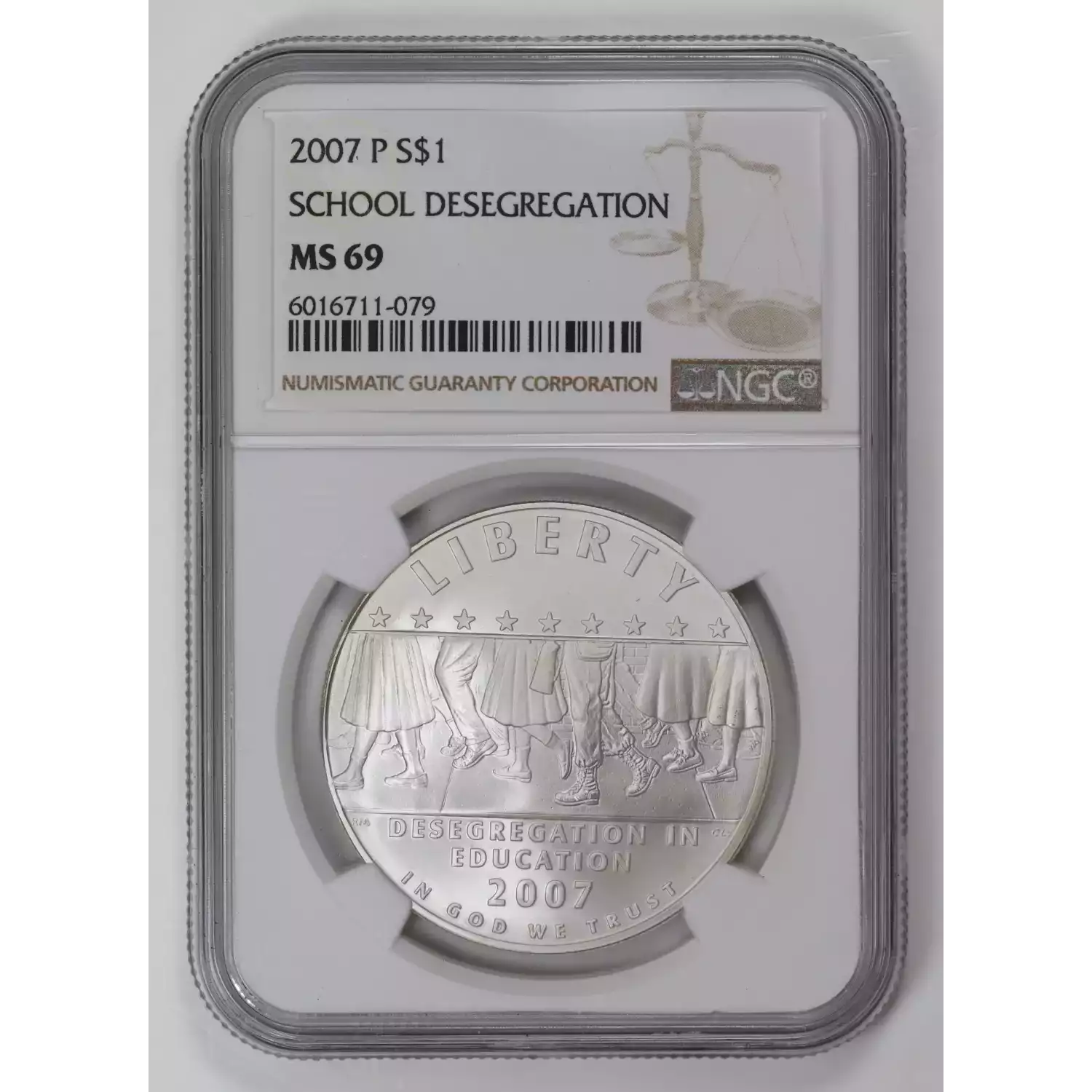 Modern Commemoratives --- Little Rock Central High School Desegregation 2007 -Silver- 1 Dollar