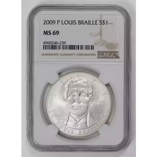 Modern Commemoratives --- Louis Braille Bicentennial 2009 -Silver- 1 Dollar