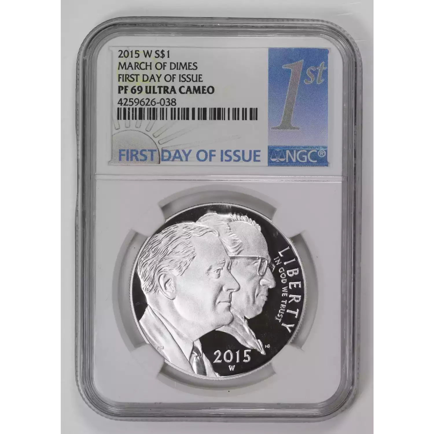 Modern Commemoratives --- March of Dimes 75th Anniversary 2015 -Silver- 1 Dollar