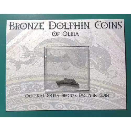 Olbia, Thrace Bronze Dolphins With Card