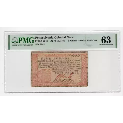 Pennsylvania Colonial Note