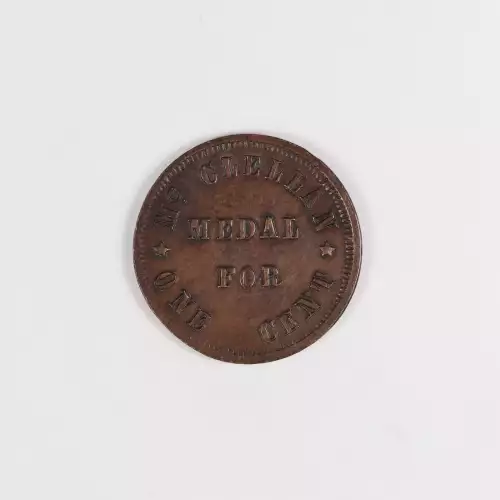 Private Tokens -Civil War Tokens (1860s)-By Composition-Copper or Brass -- 1 Token (2)