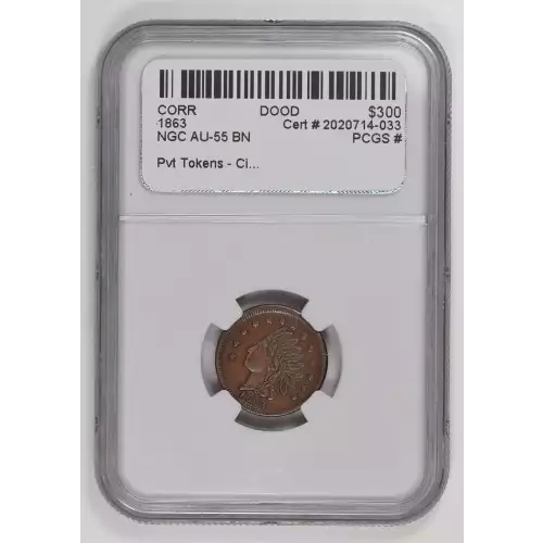 Private Tokens -Civil War Tokens (1860s)-By Composition-Copper or Brass -- 1 Token (2)