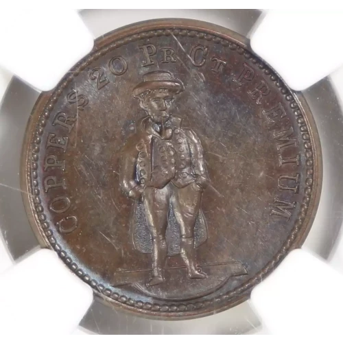 Private Tokens -Civil War Tokens (1860s)-Store Cards-Pennsylvania -- 1 Token