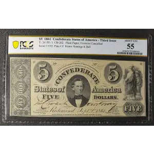 $5   Issues of the Confederate States of America CS-34 (2)
