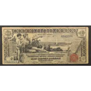 $1 1896 Small Red with rays Silver Certificates 224