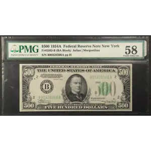 $500 1934-A.  High Denomination Notes 2202-B (2)