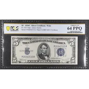 $5 1934-C blue seal. Small Silver Certificates 1653