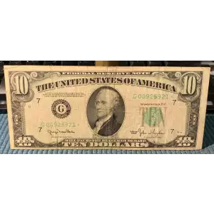 $10 1950  Small Size $10 Federal Reserve Notes 2010-G*