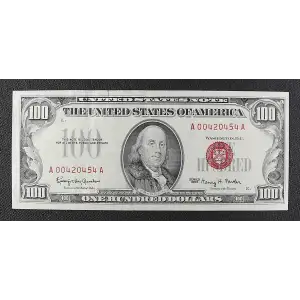 $100 1966 red seal. Small Legal Tender Notes 1550