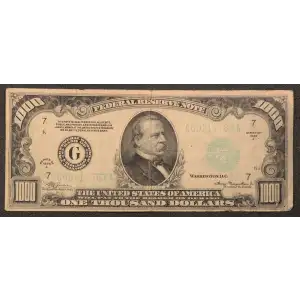 $1,000 1934-A.  High Denomination Notes 2212-G (2)