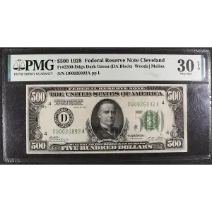 $500 1928  High Denomination Notes 2200-D