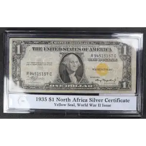 $1 1935-A yellow seal Emergency Notes Issued During WW2 2306 (2)