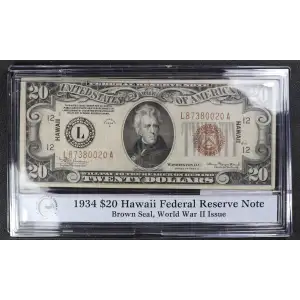 $20 1934-A brown seal Emergency Notes Issued During WW2 2305 (2)