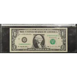 $1 1995 Green seal. Small Size $1 Federal Reserve Notes 1923-D