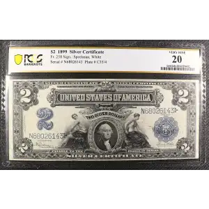 $2 1899 Blue Silver Certificates 258 (2)