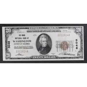 $20 1929 small brown seal. Small National Bank Notes 1802-1 (3)