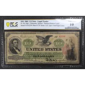 $10 Series 1-25 at right Type 1 right center Legal Tender Issues 93c (2)