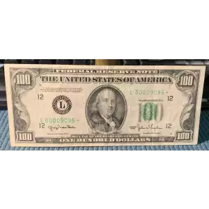 $100 1950  Small Size $100 Federal Reserve Notes 2157-Lm