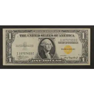 $1 1935-A yellow seal Emergency Notes Issued During WW2 2306 (4)