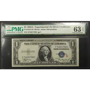 $1 1935-A blue seal. Small Silver Certificates 1610