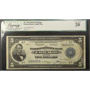 $5 1918  Federal Reserve Bank Notes 794 (2)