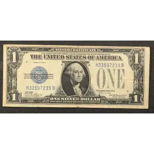 $1 1928-C blue seal. Small Silver Certificates 1603 (3)