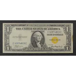 $1 1935-A yellow seal Emergency Notes Issued During WW2 2306 (2)