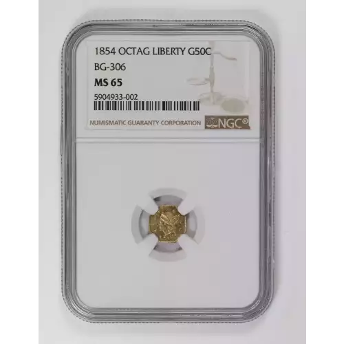 Territorial Gold -California Small Denomination Gold-Half Dollar Octagonal-Liberty Head -Gold- 0.5 Dollar