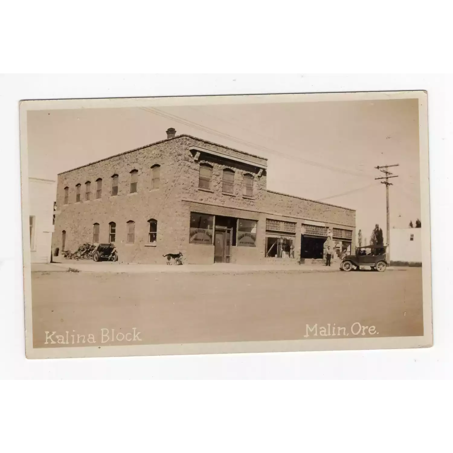 Malin State Bank (Kalina Block) Malin, Oregon Real Photo Postcard RARE ...